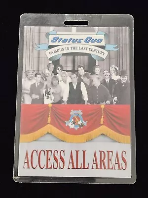 Vintage Status Quo Backstage Pass Personaly Used Michael Chugg Laminate • $25