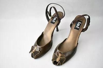 LEI Shoes High Heels Ankle Straps Brown Size 9 Women's   • $9.99