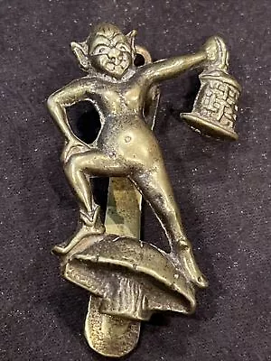$79.99 • Buy Antique Unusual Goblin Gargoyle Troll  Brass Door Knock