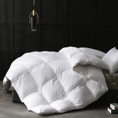 Deluxe 15 Tog Cotton Hungarian Duvet With White Goose Feather And Down Filling • £67.95