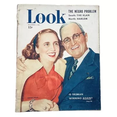 VTG Look Magazine December 6 1949 Vol 13 No. 25 Margaret & Harry Truman No Label • $72