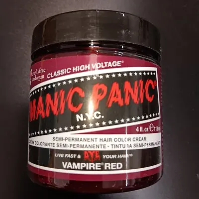 Manic Panic Hair Dye Semi-Permanent Hair Color 4oz ( Vampire Red)!!! • $11.51