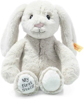 £29.90 • Buy Official Steiff Soft Cuddly Friends My First Steiff Cream Hoppie Rabbit 26cm