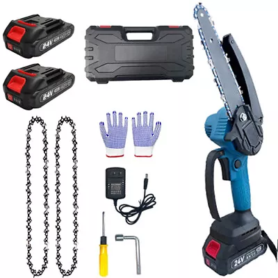 Mini Chainsaw Cordless 6Inch Electric Chain Saw 24V 550W Battery Power US STOCK • $31.99