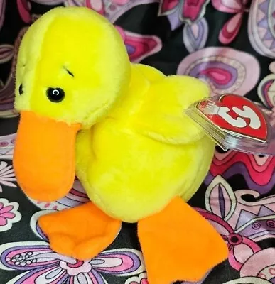 Rare QUACKER The Duck (With Wings) 💛 3/1 3rd Gen HT 1st TT 💛 TY Beanie Baby   • $250