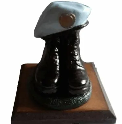 £35 • Buy United Nations 'UN' Boots And Beret Statue