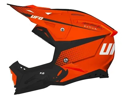 UFO 2024 Echus Motocross MX Helmet Black Orange Neon Matt - All Adult Sizes • $277.84