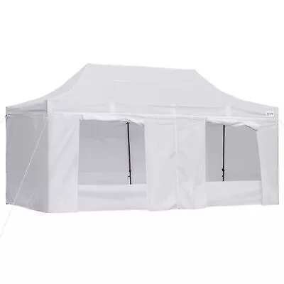 10x20 Ft EZ Pop Up Canopy Tent Wide Sidewalls Outdoor Patio Shelter For Parties • $285.99