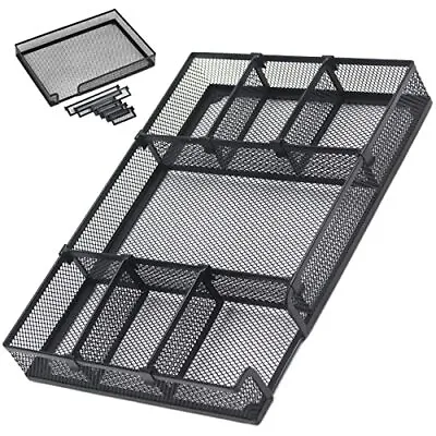 Desk Drawer Organizer Tray With 6 Adjustable Compartments 2024 Upgraded Metal... • $24.40