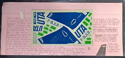 Jet Set | No. JSD-139 | 1:144 DC-8 UTA Airlines Decals • $12