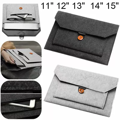 Felt Laptop Sleeve Bags Case Cover For 11-15in MacBook  Air/Pro Retina 11-15inch • £9.48