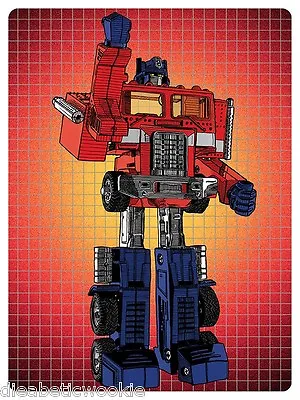 Optimus Prime Transformers Hasbro Vintage Toy Figure Art Print Poster Mondo  • $18.99