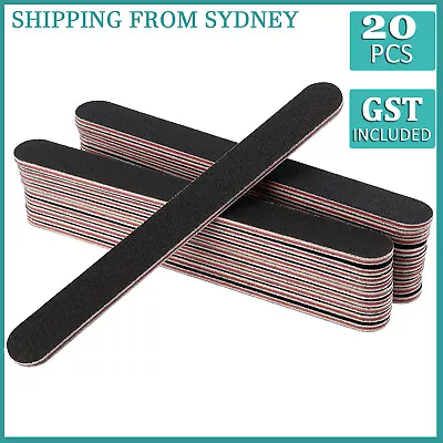 20 Nail Files Professional 100/180 Grit Nail File Art Pedicure Manicure Pedicure • $7.49