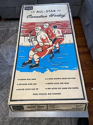 Vintage 1960's Sears All Star Canadian Hockey Game In Original Box • $125