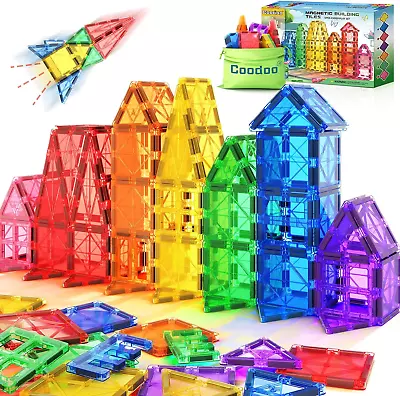 Kids Toy Magnetic Tiles Building Block Starter Set - Preschool Montessori Game   • $29.36