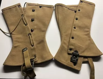 NOS Original WW2 Leggings Gaiters Mint Condition US Army Marine Corps M1938 • $24