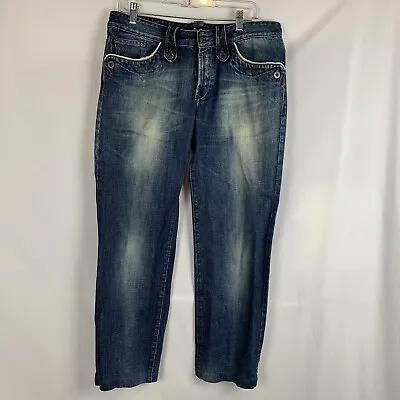 D&G Dolce& Gabbana 34 Power Mens Jeans Straight Low Rise Distressed Tight Fit • $44