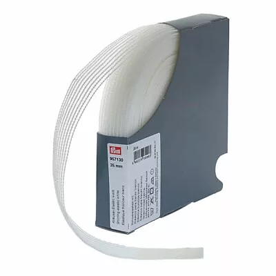 £16.50 • Buy 25mm Prym Shirring Elastic Tape  White - Per 20 Metre Roll (957130(20))