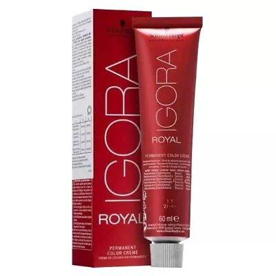 SCHWARZKOPF IGORA ROYAL COLOUR 4-5 MEDIUM BROWN GOLD 60g PERMANENT HAIR DYE TUBE • $17.95