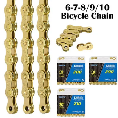 6/7/8/9/10 Speed MTB Bicycle Chain Mountain Bike Chains Road Cycling Part AU • $21.23