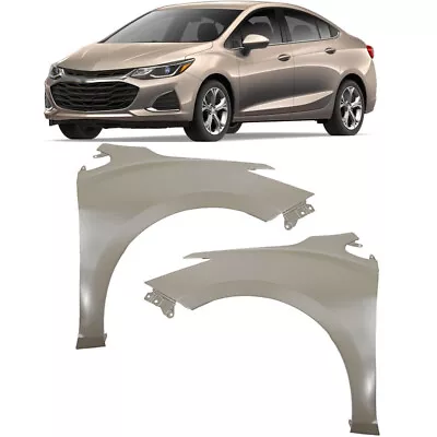 Fender Set For 2016-2019 Chevrolet Cruze Front Primed Steel GM1240396 GM1241396 • $196.14