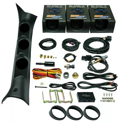 GlowShift 17-20 Ford F150 Raptor Pod W Boost Fuel PSI & Wideband AirFuel Gauges • $429.99