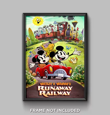 Mickey's Runaway Railway Poster Print Pluto Minnie Train Car Wall Art Decor 3553 • $29.95