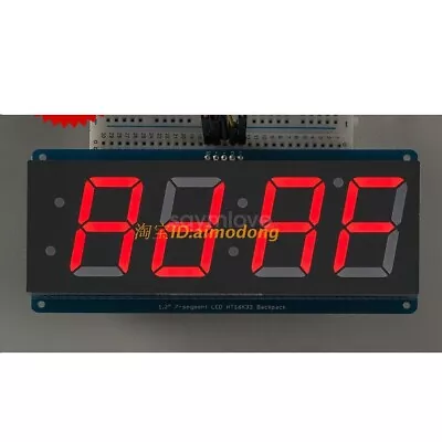 New Red 1.2' 4 Digit 7 Seven Segment LED Display IIC For Arduino • $9.99