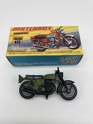 VINTAGE MATCHBOX #18 HONDARORA OLIVE Army GREEN With BOX • $44.99