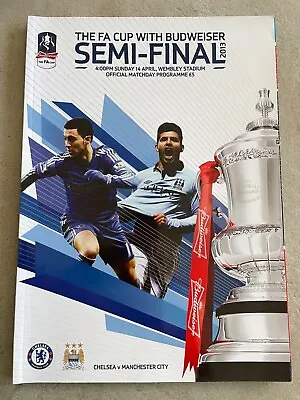 FA CUP SEMI FINAL 2013 Chelsea V Manchester City Programme - MINT CONDITION • £2