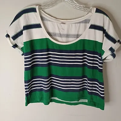 S. OLIVER Crop Top Women’s Small Striped Y2K Cotton VTG • $2.24