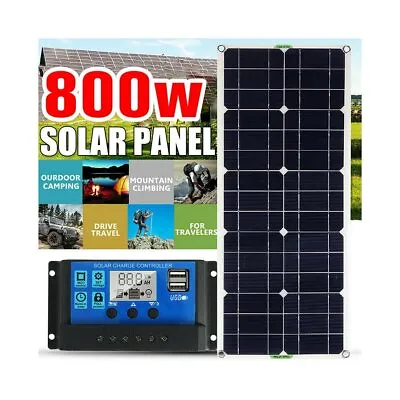 £64.95 • Buy 800W Solar Panel Kit 12V Battery Charger 100A Controller Caravan RV Boat Camping