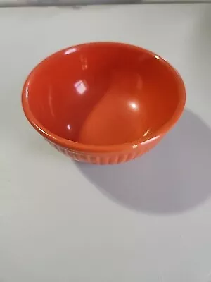 Vintage Red Red Wing Pottery Mixing Bowl 7  - Like Fiestaware • $72