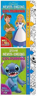 Disney Children's Fun Arts And Crafts Wall To Wall Never-Ending Colouring Book • £7.49