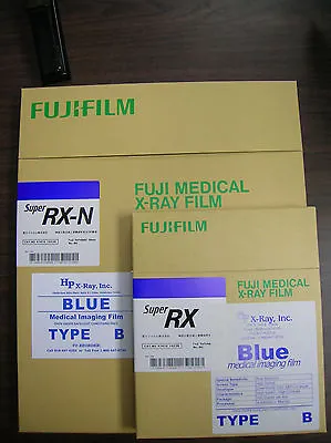 Fuji RX-N 14x17 AND 8x10 X-ray Film (Blue Sensitive) - 100 Sht Box Each • $155