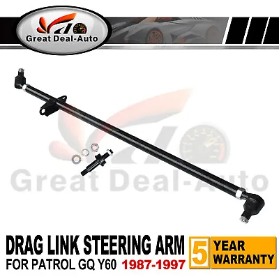 For Nissan Patrol GQ Y60 Adjustable Drag Link Steering Arm Rod Heavy Duty 87-97 • $124