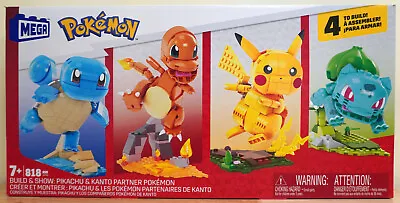 Mattel MEGA Blocks Pokemon Pikachu Kanto Partner Squirtle Charmander Bulbasaur • $49.99