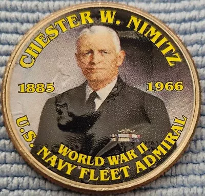 A Collectible Chester W. Nimitz Kennedy Half Dollar Coin • $0.99