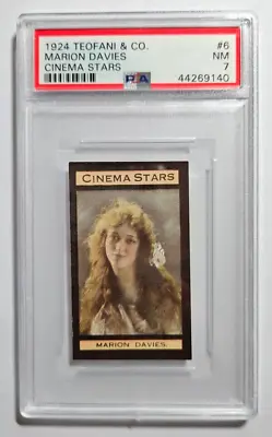 1924 Teofani Cinema Stars #6 Marion Davies Psa 7 Nm   Pop 1 Highest Graded • $129