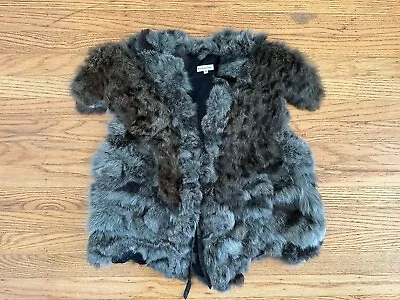 New UNbranded Made In Hong Kong Womens Sz S Real Rabbit Fur Vest • $80