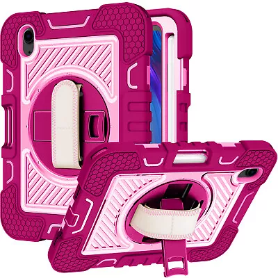 Military Grade 3-IN-1 Hybrid Armor Case With Hand And Shoulder Strap For IPad • $32.99