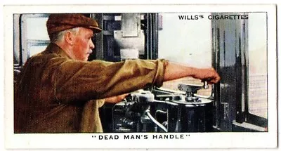 WILLS CIGARETTE CARD RAILWAY EQUIPMENT 1939 No.30. DEAD MAN'S HANDLE • £1.99