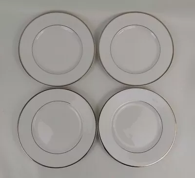 4 Mikasa Ultima + HK-301 Cameo Platinum 8 1/2  Salad Dessert Plates Super Strong • $24.99