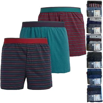 Mens TU 3 Pack Designer Jersey Pure Cotton Boxer Shorts Trunks Underwear XS-3XL • £10.99