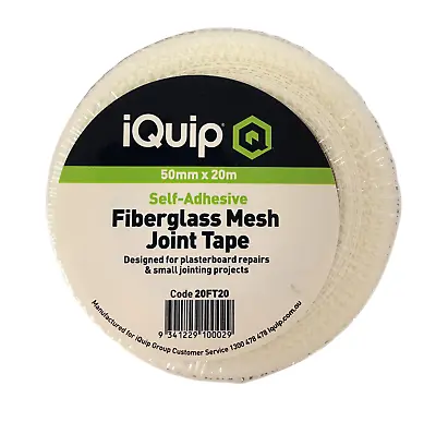 Iquip Fiberglass Mesh Joint Tape 50mmx20m • $4.40