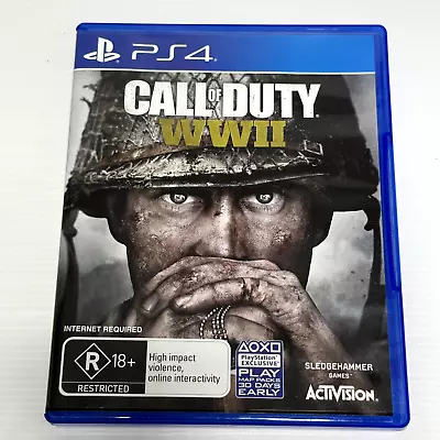 Call Of Duty WWII Sony Playstation 4 PS4 Video Game • $15