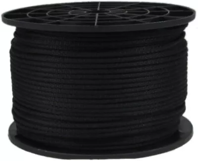1/8 Inch Black Dacron Polyester Cord - 500 Foot Spool | Solid Braid - Industr... • $48.99