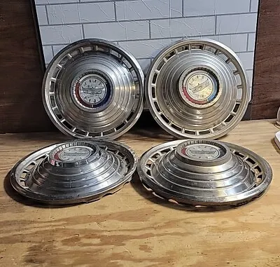 1963 Ford Galaxie Hubcaps - 14  Wheel Covers: Vintage Set Of 4. • $43