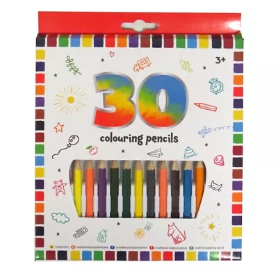 Grafix Half Size Colouring Pencils - Box Of 30 - Mixed Colours • £3.69