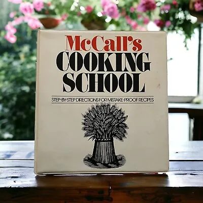 1986 McCall’s Cooking School Vintage Cookbook. White Black & Red Binder Style • $30